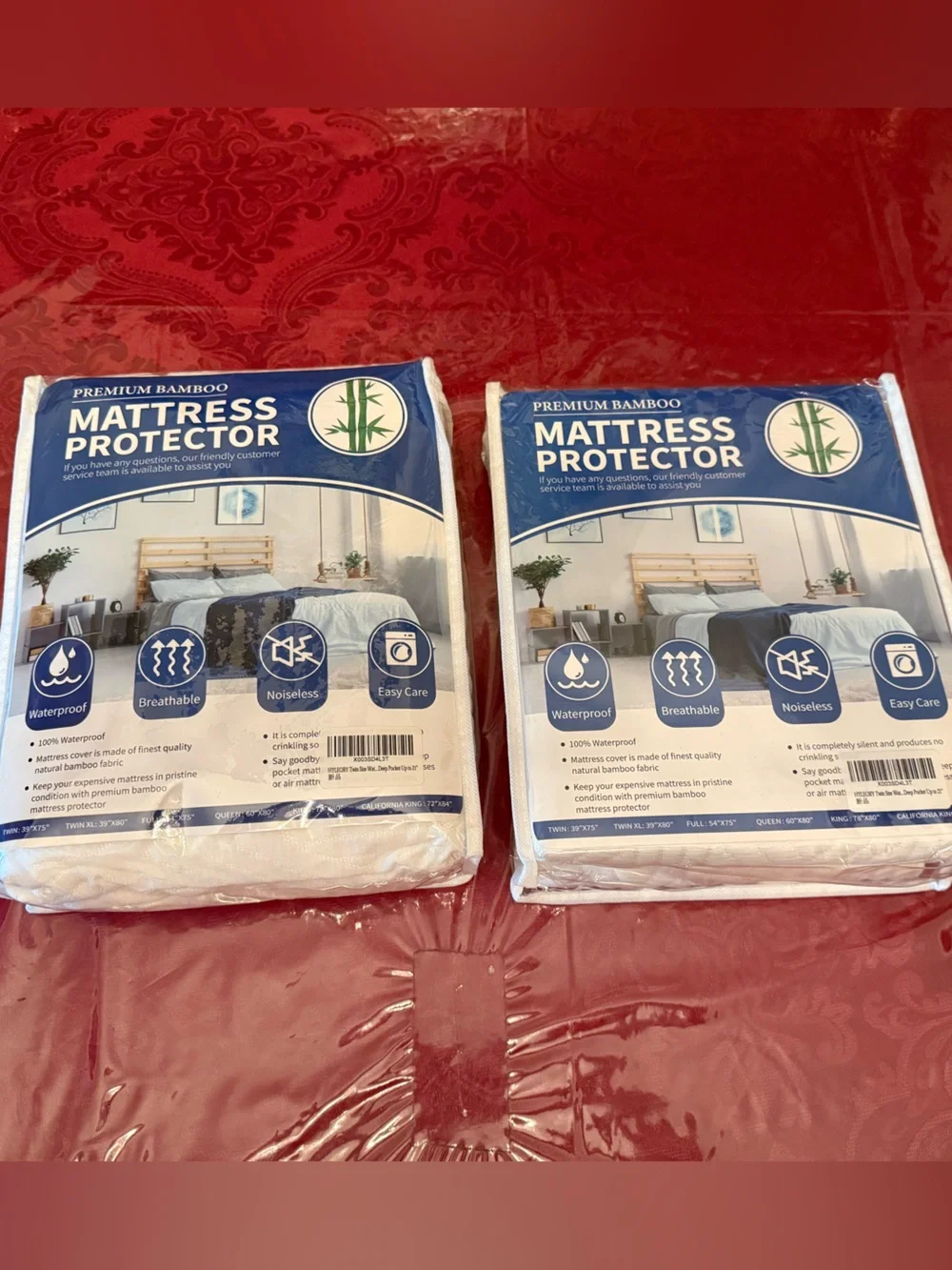 Mattress Protector - Blue Waterproof Mattress Cover